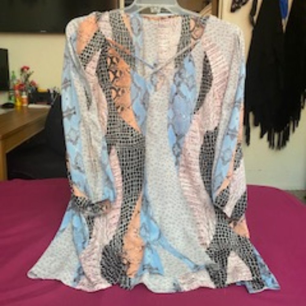 Tagless Long Sleeve Blouse; Cold Shoulder